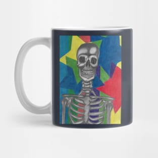 Technicolor stars n skeleton Mug